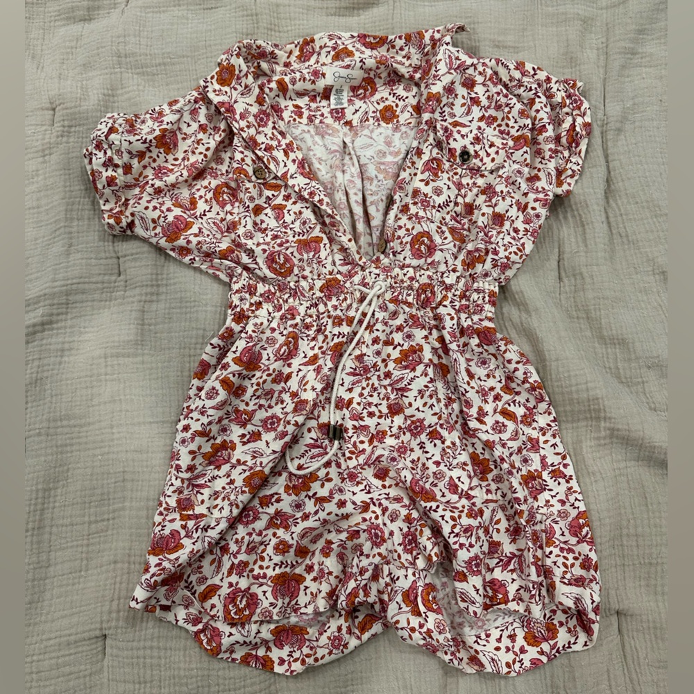 Floral Linen Romper